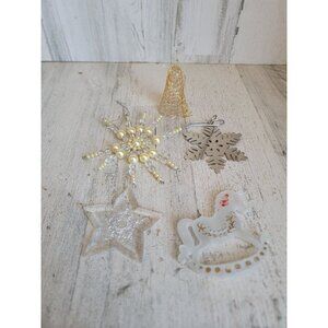 Variety‎ snowflake Bell star ornament Xmas set rocking horse unique